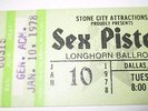 SEX PISTOLS -  DALLAS JAN 10TH 1978 GIG STUB - A LEGENDARY GIG