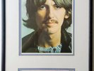 1972 GEORGE HARRISON hand signed cheque framed display autographed The Beatles