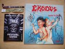 Exodus - Bonded by Blood LP signed autograph Slayer Angel Witch +festival guide