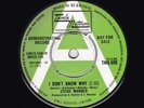 Stevie Wonder I Don't Know Why - My Cherie Amour Tamla Motown DEMO 1969