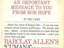 BARCLAY ALLEN--TITLE SLEEVE + 45--CUMANA)-MESSAGE feom BOB HOPE--PS--PIC--SLV