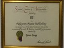 Elton John Special Citation Of Achievement Certificate Your Song 3 Million
