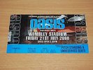 RARE OASIS TICKET STUB - 2000 UK WEMBLEY STADIUM Pitch Standing