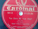 V+ CARDINAL (RARE GENNETT LABEL) - BILLY JONES - LOVIN' SAM + HUSK O'HARE'S ORCH