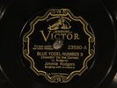 78 RPM --  Jimmie Rodgers, Victor 23580 with Louis Armstrong, E+ Country - Jazz