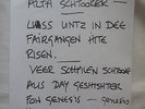 Spickzettel DEUTSCH von PHIL COLLINS zur WE CAN'T DANCE Tournee 1992 GENESIS