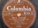 78 RPM EDITH PIAF enfin le printemps/mea culpa COLUMBIA BF 670