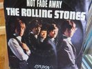 Rolling Stones Not Fade Away 45 record.  Mick Jagger, Keith Richards