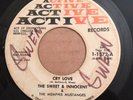 SOUL 45 Sweet & Innocent-Memphis Mustanges CRY LOVE/DON'T KNOW WHA Active 1-1572