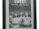 SWEET+Level Headed+TOUR+POSTER+AD+RARE ORIGINAL 1978+FRAMED+EXPRESS GLOBAL SHIP