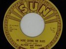 RARE ROCKABILLY-SUN 323-ALTON AND JIMMY-NO MORE CRYING THE BLUES-45-SHELDON-NM-