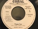BUDDY HOLLY - RAVE ON / PEGGY SUE Promo Deutsche Coral 7'' 45 Single