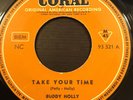 BUDDY HOLLY - TAKE YOUR TIME / FOOL’S PARADISE Deutsche Coral 7'' 45 Single