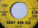 RARE ROCKABILLY PROMO 45/ GARY VON ILG 