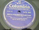 ALFRED DUBOIS - MARCEL MAAS / BACH sonata no 4 / COLUMBIA  2*78 rpm
