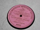 RARE 1906 Enrico Caruso La bohème Puccini GRAMOPHONE MONARCH RECORD. 052122