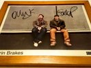 Turin Brakes Photo framed with Autographs