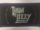 THIN LIZZY - VINTAGE WOVEN SEW ON PATCH - BLACK, PURPLE & SILVER (70s / 80s)