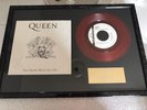 Queen The Show Must Go On Red Vinyl, Framed And