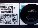 HERMAN'S HERMITS   HOLD ON / LEANING ON THE LAMP POST PICTURE SLEEVE W/AD BACK