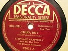STEPHANE GRAPPELLY HOT FOUR DJANGO REINHARDT China Boy/Moonglow DECCA EE+/E