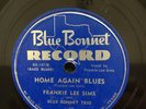 Blue Bonnet 147 FRANKIE LEE SIMS Cross Country Blues 78 rpm BLUES EE+ 1948 Texas