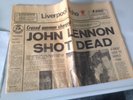 JOHN LENNON   LIVERPOLL ECHO  DECEMBER 9TH 1980   JOHN LENNON SHOT DEAD