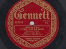 Bailey's Lucky Seven 78rpm Gennett 3243 After I Say I'm Sorry/Dinah  Hot Jazz