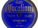 JACK KELLY WILL BATTS VOCALION 05031 BLUES 78 RPM V+