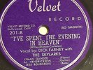 78 rpm Rare Latin Jazz by Dick Farney & the Skylarks on Velvet 201 grade E-