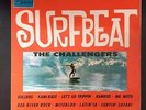 The Challengers ?– Surfbeat LP UK 1st Press 1963 + Original Sticker Surf Surfer