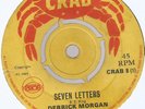 DERRICK MORGAN - SEVEN LETTERS / THE TARTONS - LONELY HEARTACHES         7