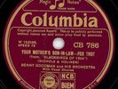 78 RPM BILLIE HOLIDAY, BENNY GOODMAN, JACK TEAGARDEN ENGLISH COLUMBIA CB 786