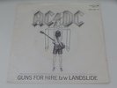 AC/DC Guns For Hire / Landslide German Promo & Product Facts 7 Inch