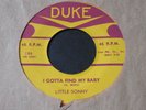 Little Sonny   I Gotta Find My Baby / Hear My Woman Calling   Duke blues 45 HEAR