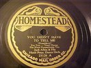 Homestead 23126 -EX Shellac & Great Audio-Jack Albin (A side) Gil Rodin (B side)