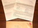 THE BEATLES OFFICIAL FAN CLUB YORKSHIRE AREA SECRETARY LETTER 1969 W/ ENVELOPE