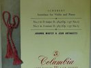 JOHANNA MARTZY - JEAN ANTONIETTI - SCHUBERT - 1956 COLUMBIA LP - 33CX 1359 -