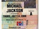 MICHAEL JACKSON : TICKET STUB - WEMBLEY STADIUM - 14.07.1988