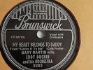 Eddy Duchin – 78rpm single 10-inch – Brunswick #8282 with Mary Martin RARE