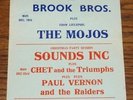 BATH PAVILION HANDBILL FLYER 1963 BROOK BROTHERS MOJOS SOUNDS INCORPORATED