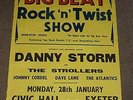 Danny Storm & Strollers/Johnny Cordell/Dave Lane/Atlantics 1963 Concert Poster