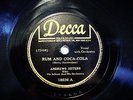 ANDREWS SISTERS  78 rpm DECCA record - Rum and Coca Cola / One Meat Ball