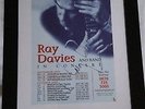 RAY DAVIES and BAND in concert -  SIGNED TOUR POSTER FRAMED 34 x 25cm KINKS