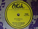1957 R&B Doo Wop 78 rpm LITTLE JOE & THE THRILLERS Peanuts / Lindy Lou  OKEH EX