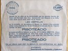 INCREDIBLE RARE PROMOTIONAL LED ZEPPELIN SLEEVE EL SALVADOR
