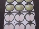 RARE VINTAGE UNCUT NO PRINT BEATLES APPLE RECORD LABELS. (NO RECORD)