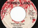 RARE ROOTS REGGAE 45 FORBES LABEL ALRIC FORBES 