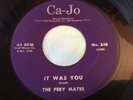 Hear EX Rare Original Doo Wop 45 : The Pery Mates   It Was You   Ca-Jo 210