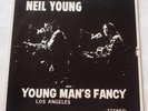 Neil Young Young Man's Fancy Live Acoustic 1971 LP BLUE Vinyl VG+  RI3245